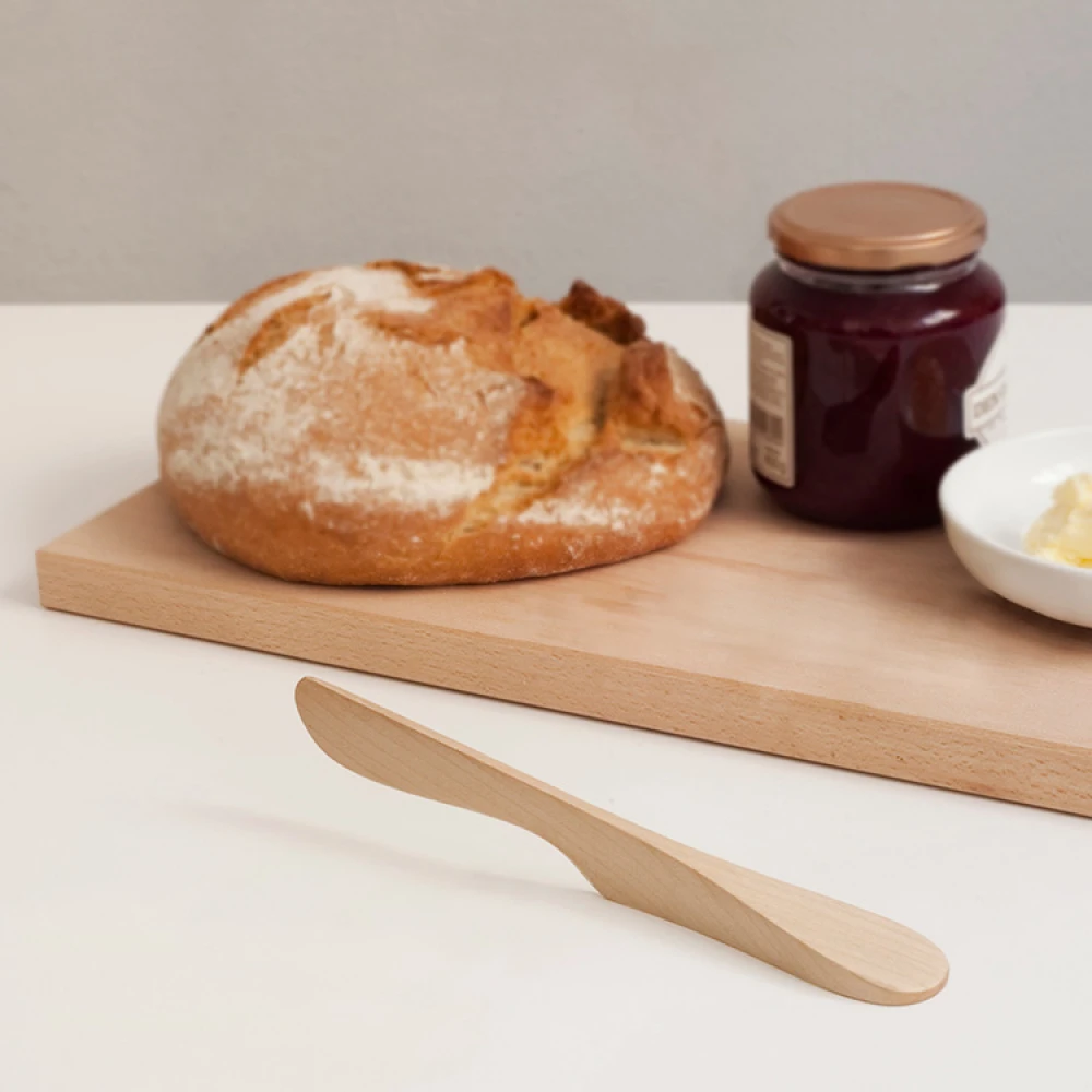 Stående Smørkniv, Bøgetræ 5 Stående Smørkniv, Bøgetræ - Billede 3