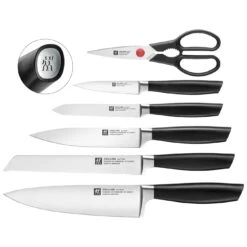 Zwilling Sæt Med Knivblok Med KiS Teknologi 7-dele, Sølv -Butik Zwilling 33780500 1 silver