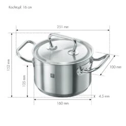Zwilling Gryde 16 Cm, 18/10 Rustfrit Stål 9 Zwilling Gryde 16 Cm, 18/10 Rustfrit Stål -Butik Zwilling 40913 160 0 3